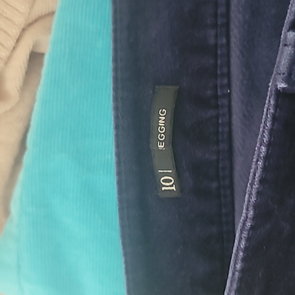Talbots Flawless Five-Pocket Straight Leg Corduroy Jeans Size 10 Navy Blue - Picture 3 of 6